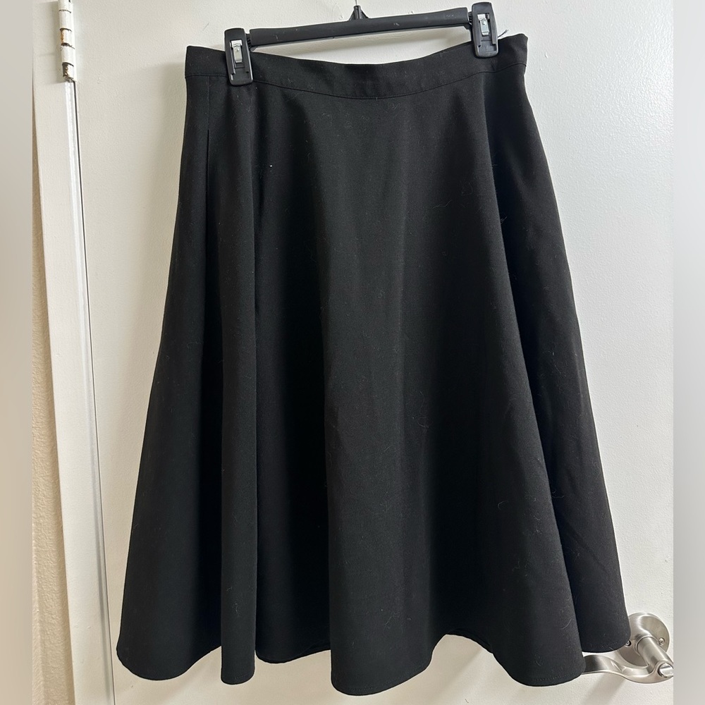 Black A-line skirt